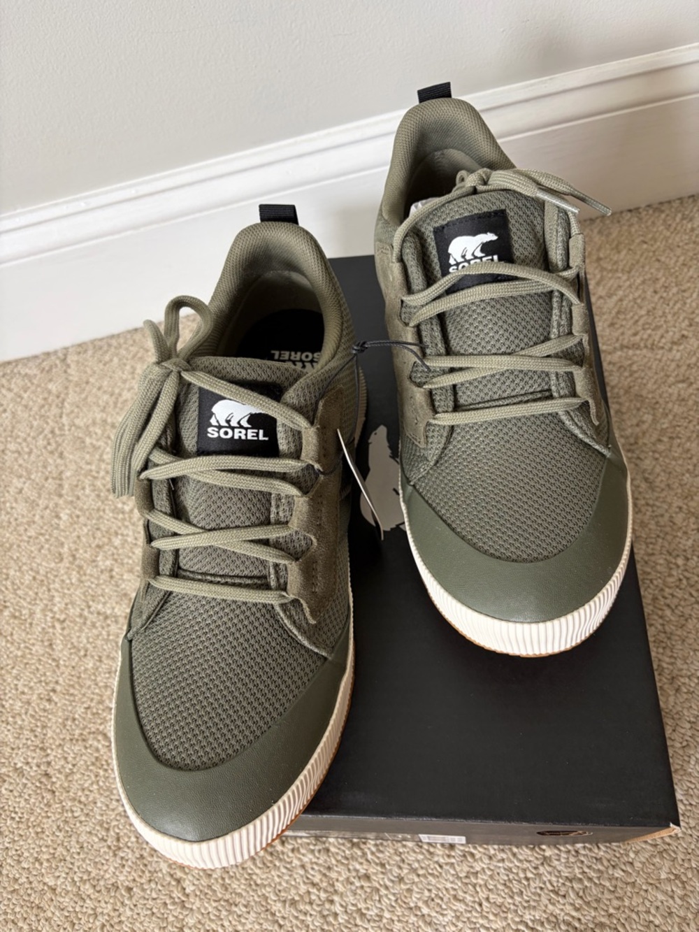 Sorel Kids Olive Green Lace-Up Mesh & Suede Sneakers - Picture 5 of 9
